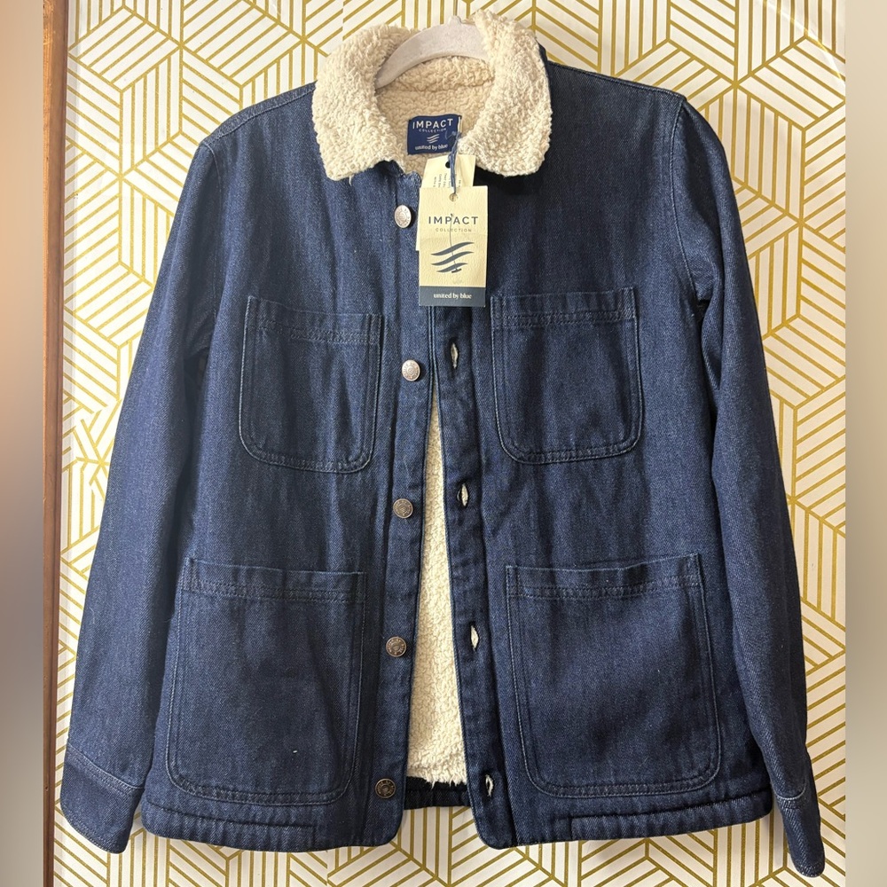 United By Blue Dark Blue Denim Jacket with Sherpa lining XS